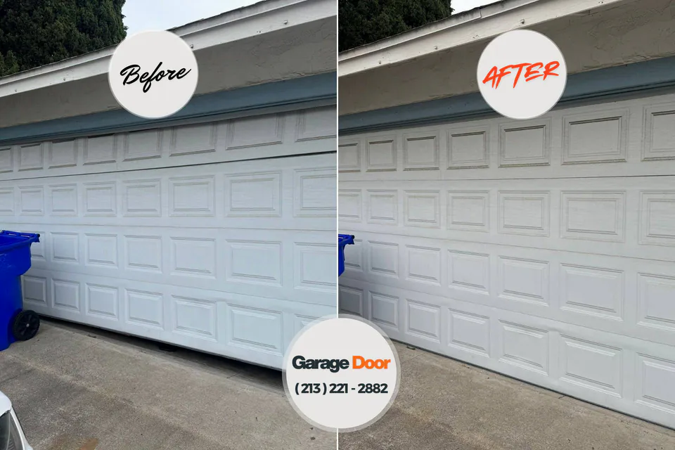 Before and after: garage door repair Grand Forks, ND